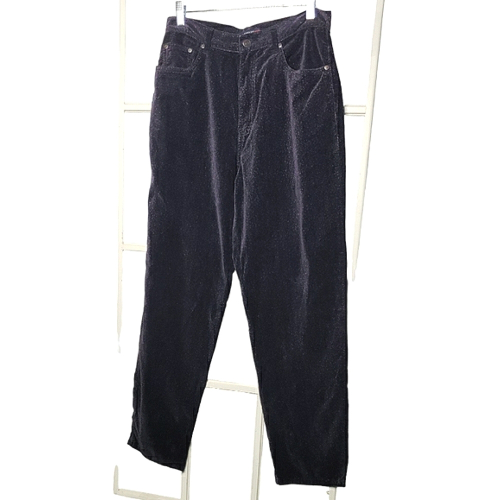 Vtg Bill Blass Jeans Easy Fit Herringbone Cotton Velvet High Rise Mother 10 Fall